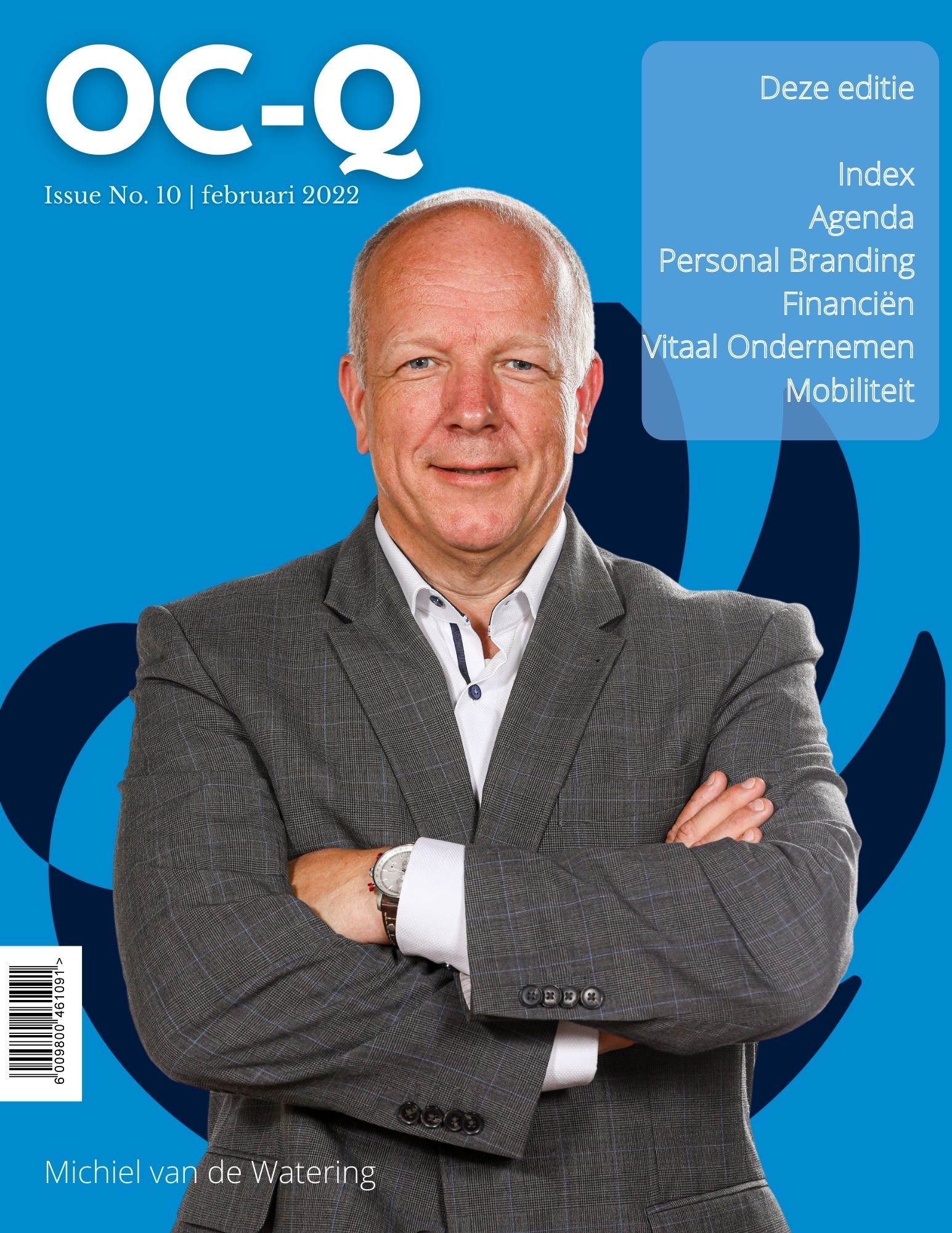 Michiel van de Watering op de cover van ocmn oc q magazine februari 2022