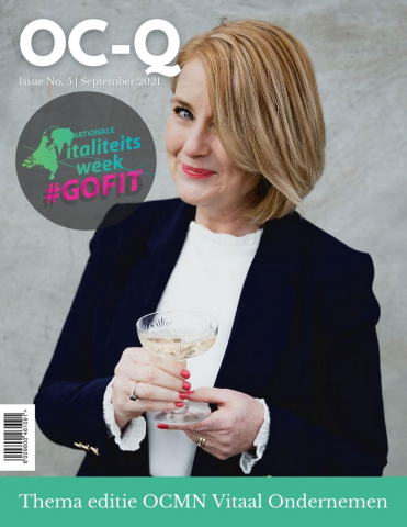 cover ocmn oc q magazine september 2021 thema vitaal ondernemen - Cover foto Claudia Vesters
